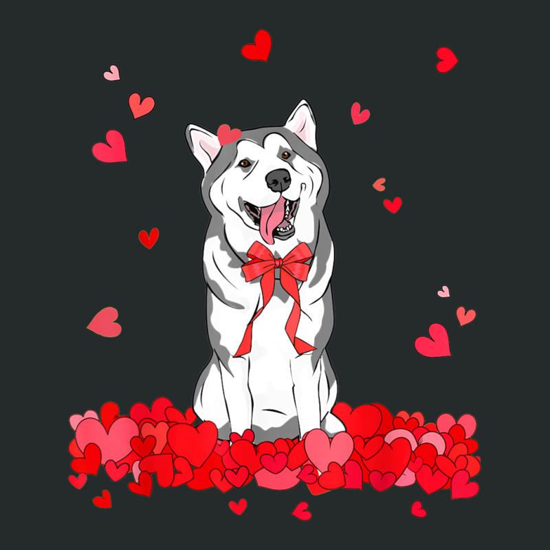 Cool Siberian Husky Valentines Day Dog Lover Gift Women's Triblend Scoop T-shirt by Premium | Artistshot