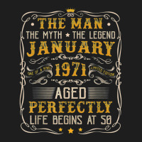 Vintage January 1971 Man Myth Legend 50th Bday 50 Years Old Classic T-shirt | Artistshot