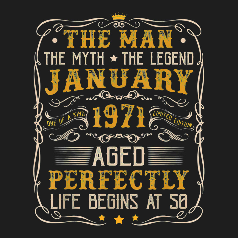 Vintage January 1971 Man Myth Legend 50th Bday 50 Years Old Classic T-shirt | Artistshot