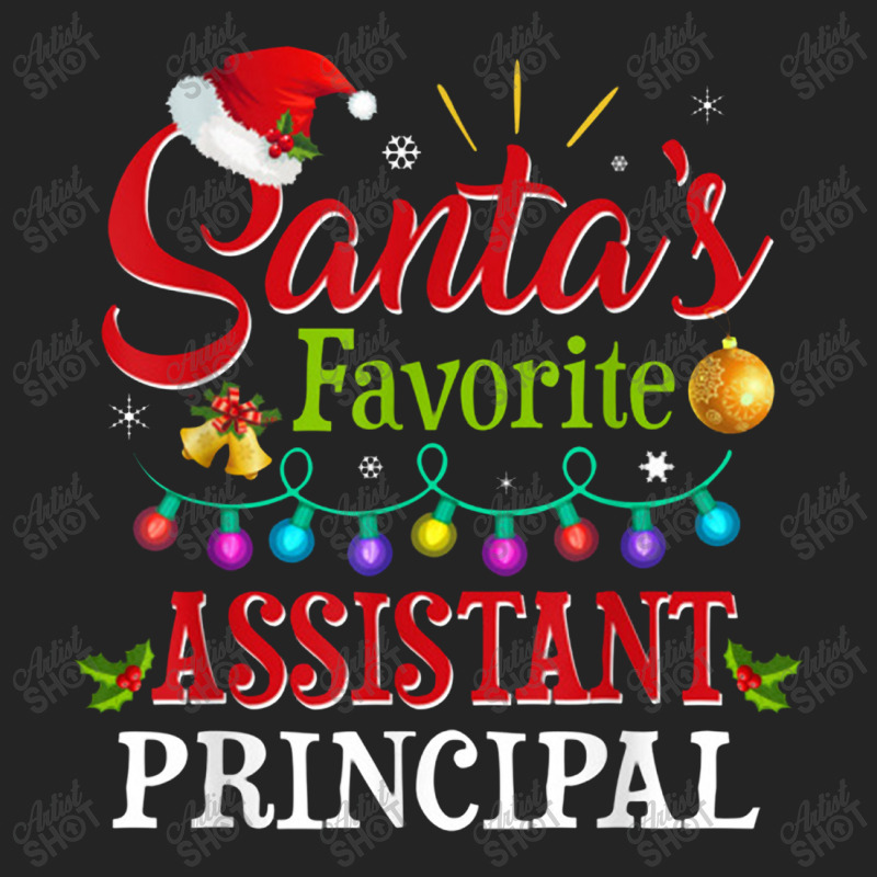 Santa's Favorite Assistant Principal Christmas Light 3/4 Sleeve Shirt by mizgosha | Artistshot