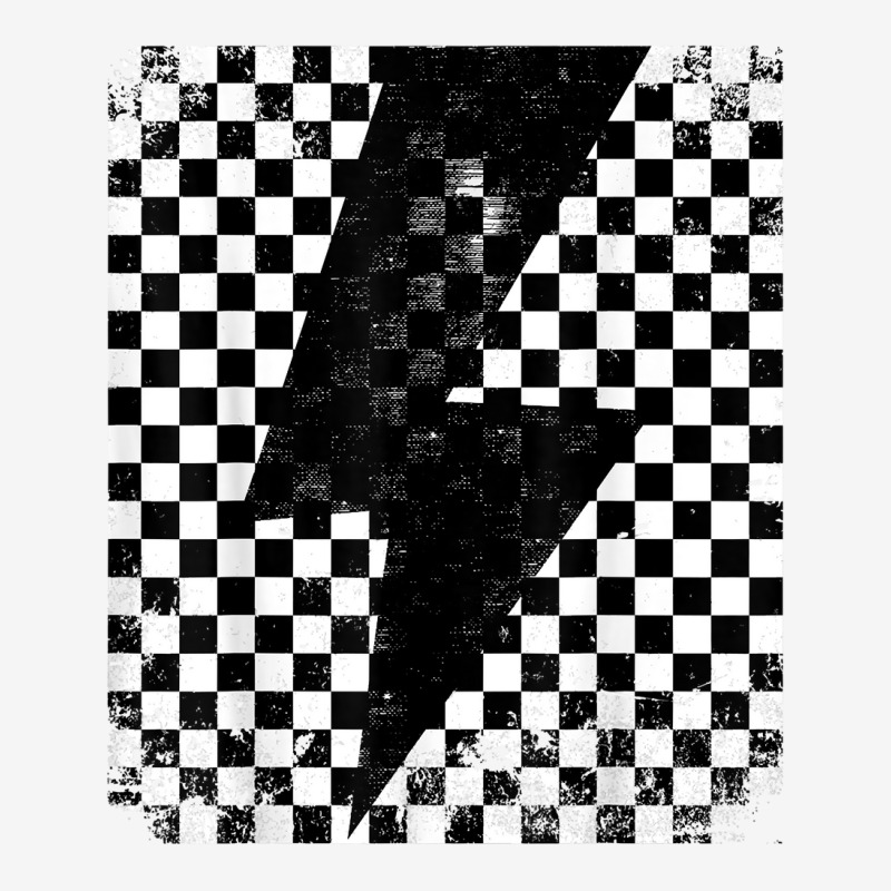 Checkered Lightning Bolt Thunder Checkerboard Graphic T Shirt Toddler 3/4 Sleeve Tee by jobsfvhaazg | Artistshot