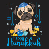 Jewish Pug Dog Menorah Hat Chanukah Hanukkah Jewish Xmas Pre T-shirt T-shirt | Artistshot