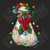 Christmas Rooster Ladies Fitted T-shirt | Artistshot