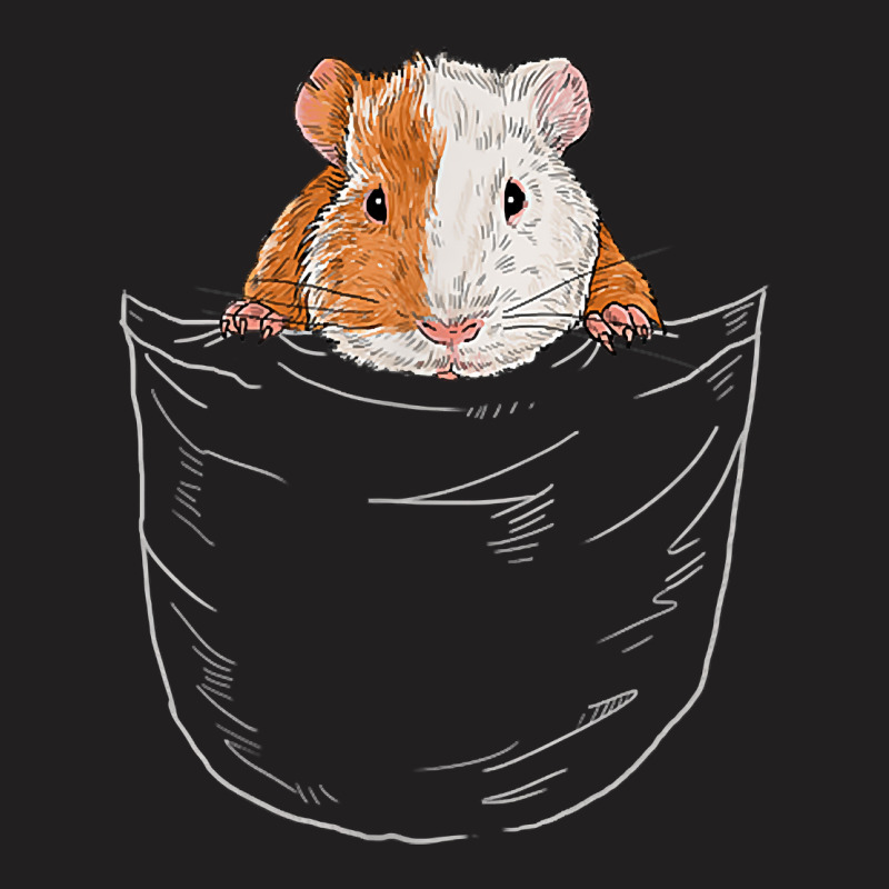 Funny Cavy Lover Guinea Pig Owner Rodent In Breast Pocket T Shirt T-shirt | Artistshot