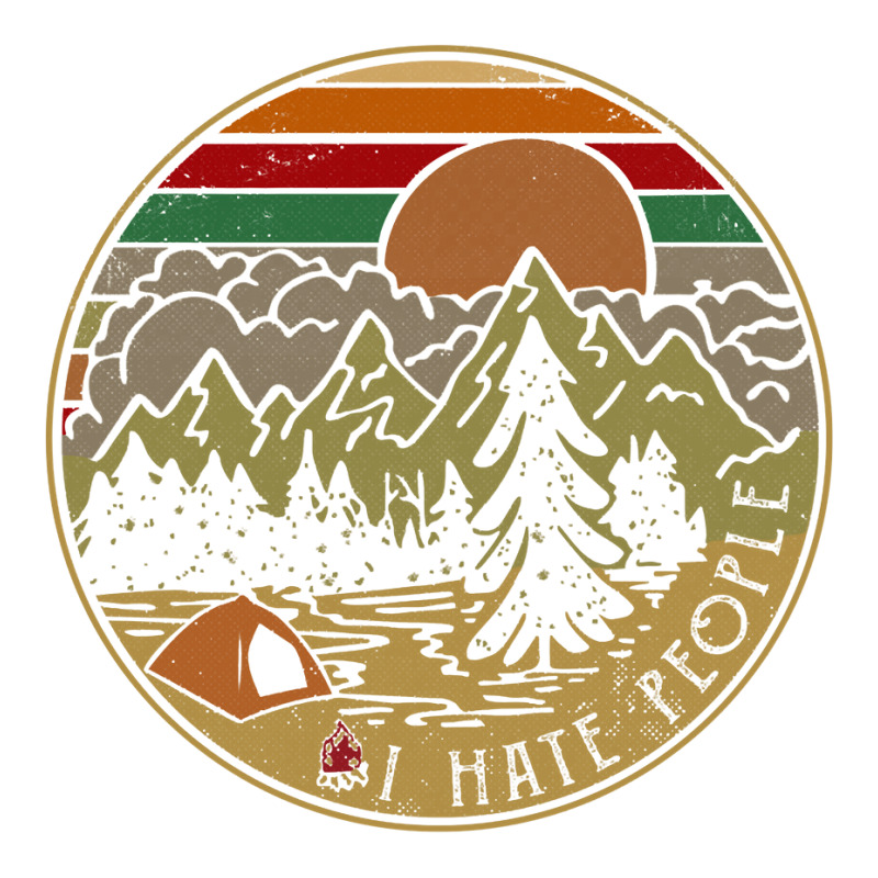 I Hate People Camping Outdoors Sticker | Artistshot