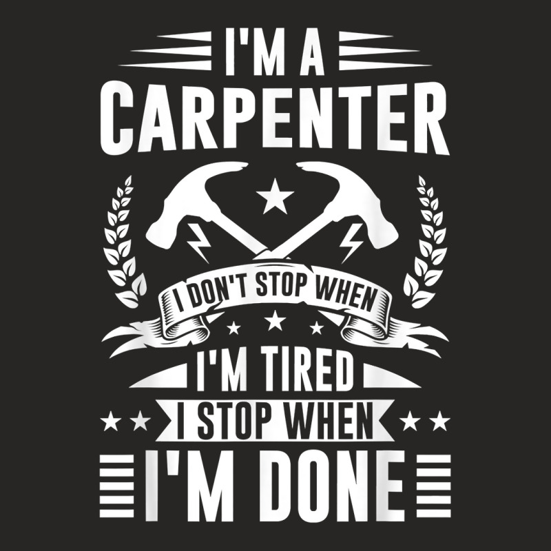 Mens Cool Carpenter Funny Joiner Hard Work Woodworking For Fans Ladies Fitted T-Shirt by IrmaJeannette | Artistshot