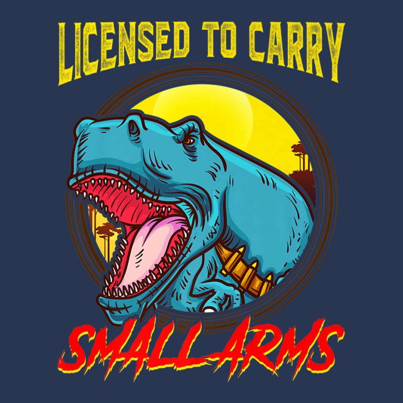 Licensed To Carry Small Arms Funny Dinosaur Pun T-rex Joke Men Denim Jacket | Artistshot