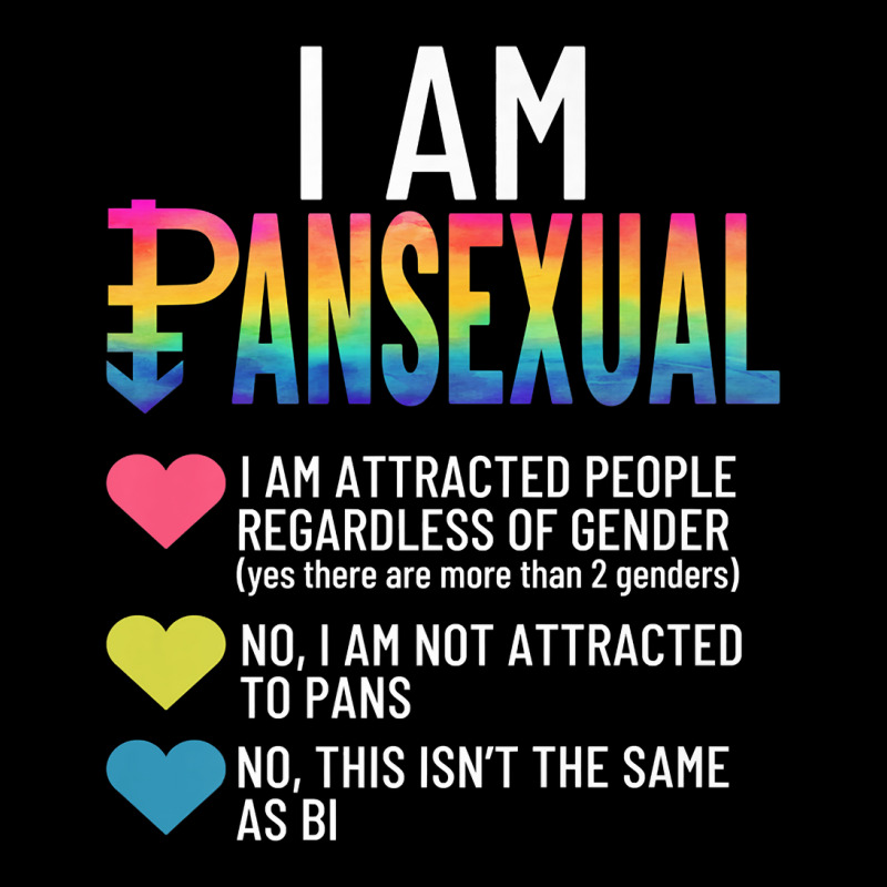 I Am Pansexual Lgbtqia Pride Rainbow Hearts Definition Premium T S ...