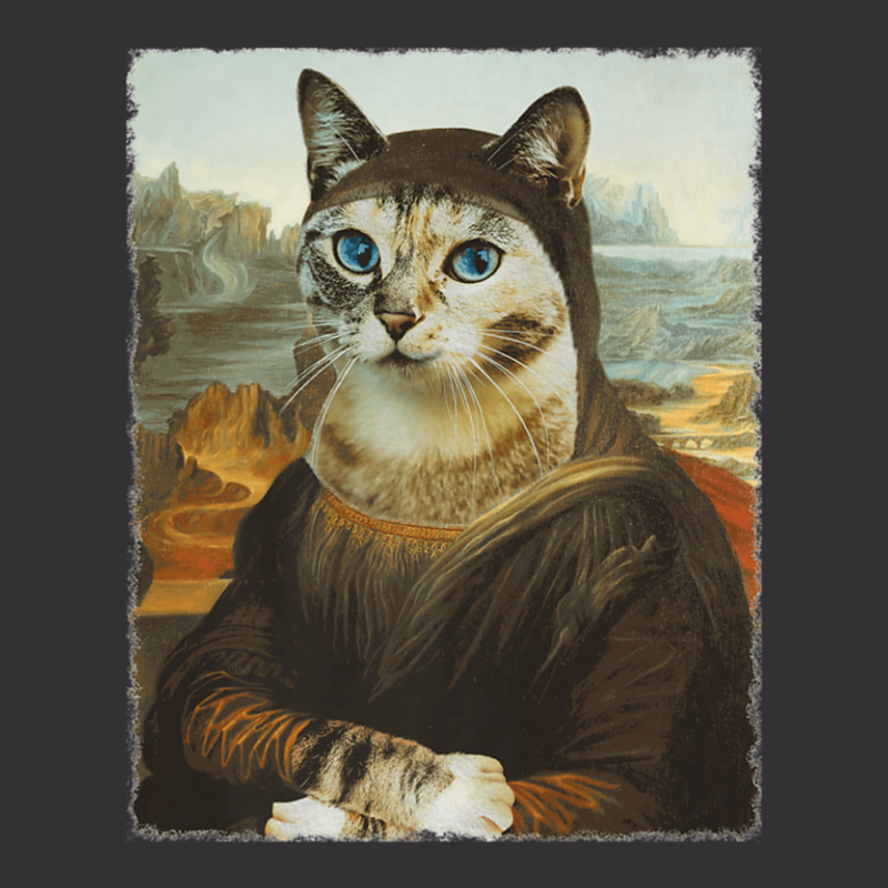 Mona Lisa Cat Vintage Hoodie | Artistshot