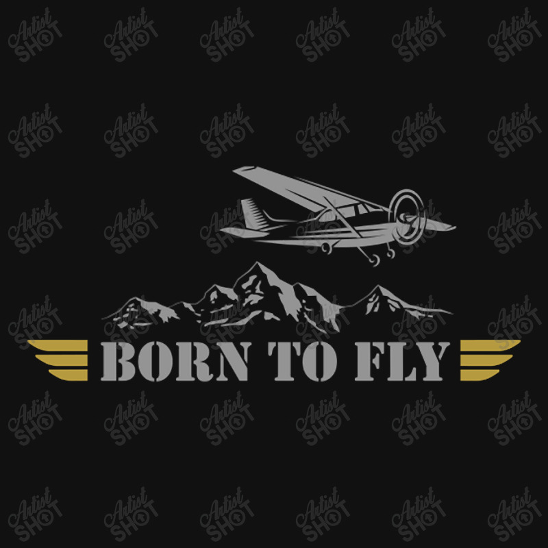 Born To Fly  Pilot Plane - Single Airplane Landscape Canvas Print | Artistshot