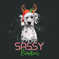 Dalmatian Dog Christmas Dalmatian Im The Sassy Reindeer Santa Dog 494  Women's Triblend Scoop T-shirt | Artistshot