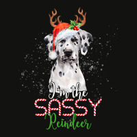 Dalmatian Dog Christmas Dalmatian Im The Sassy Reindeer Santa Dog 494  Scorecard Crop Tee | Artistshot