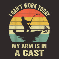 Men Can't Work Today My Arm Is In A Cast Shirt Funny Fishing T Shirt Racerback Tank | Artistshot