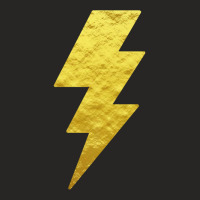 Lightning Bolt Tshirt Gold Color White Print Tee For Boys Ladies Fitted T-shirt | Artistshot