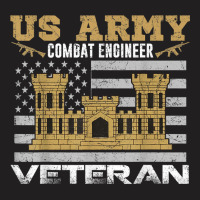 Vintage Us Army Combat Engineer Combat Engineer Veteran Gift For Fans T-shirt | Artistshot