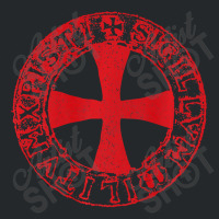 Mens Crusader Knight  Knights Templar Cross T  Badge Crewneck Sweatshirt | Artistshot