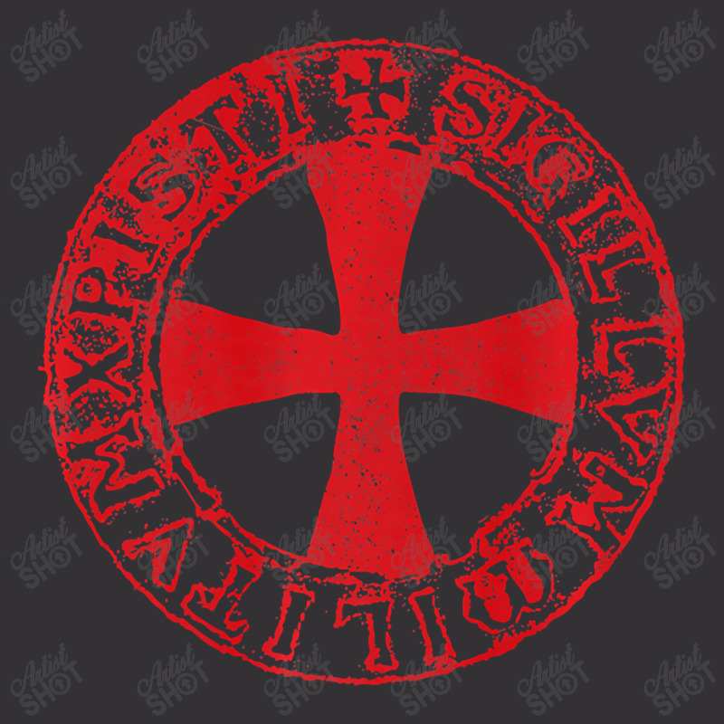 Mens Crusader Knight  Knights Templar Cross T  Badge Vintage Hoodie And Short Set | Artistshot