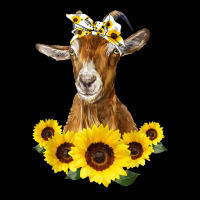 Goat Goats Headband Sunflower Goats Lovers129 Goat Lover Cropped Hoodie | Artistshot