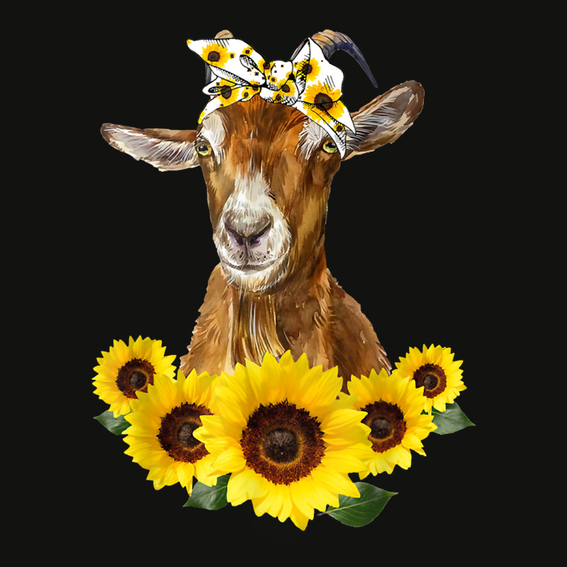 Goat Goats Headband Sunflower Goats Lovers129 Goat Lover Scorecard Crop Tee by peafowl | Artistshot