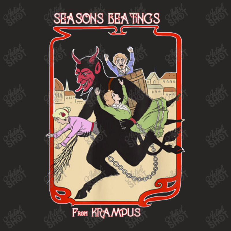 Seasons Beatings From Christmas Ladies Fitted T-Shirt by mizgosha | Artistshot