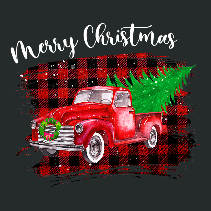 Vintage Wagon Christmas Tree On Car Xmas Truck Vacation T-shirt Women's Triblend Scoop T-shirt by cm-arts | Artistshot