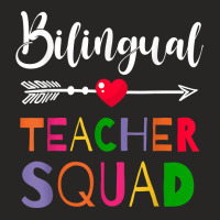 Awesome Bilingual Teacher Squad Funny Colleague T Shirt Ladies Fitted T-shirt | Artistshot