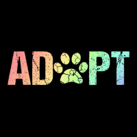 Vintage Rainbow Adopt A Dog Rescue Foster Adoption Month Pocket T-shirt | Artistshot