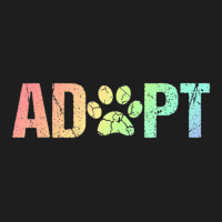 Vintage Rainbow Adopt A Dog Rescue Foster Adoption Month Classic T-shirt | Artistshot