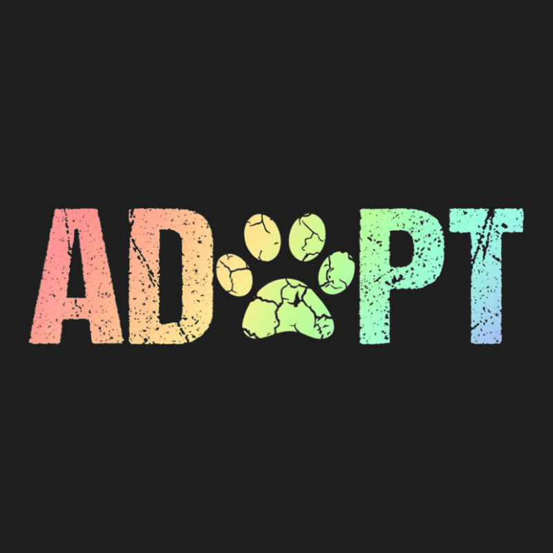 Vintage Rainbow Adopt A Dog Rescue Foster Adoption Month Classic T-shirt by Jerhogen528 | Artistshot