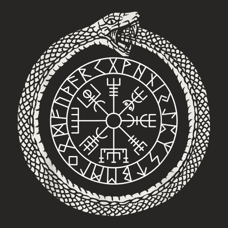 Mystic Ouroboros   Ancient Viking Symbol Vegvisir   Norse T Shirt Ladies Fitted T-Shirt by pytudaetysy | Artistshot