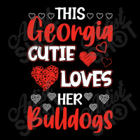 This Georgia Cutie Loves Her Bulldogs! Fun Football V-neck Tee | Artistshot