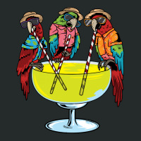 Bird Parrots Newest Animal T  Shirt Parrots Drinking Margarita Hawaiia Women's Triblend Scoop T-shirt | Artistshot