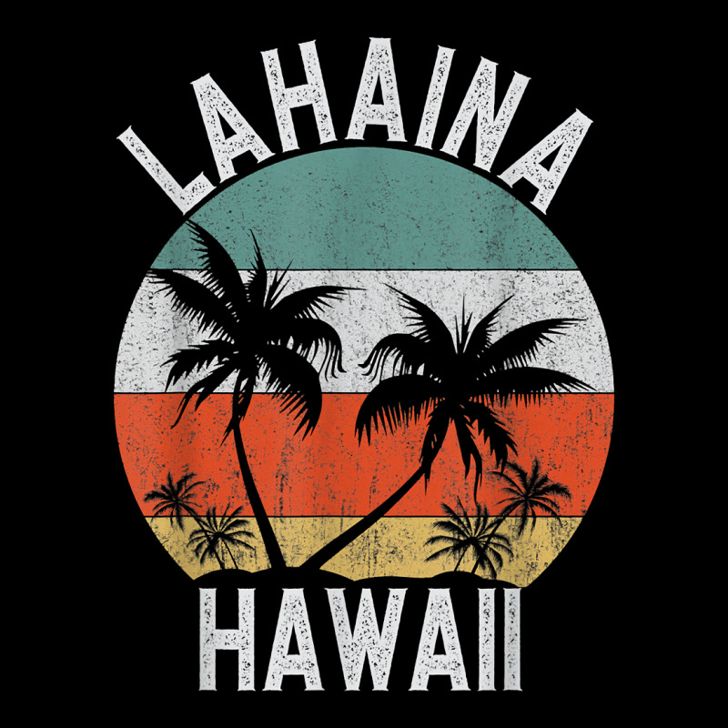 Lahaina Shirt Hawaii Retro Maui Palm Trees Hawaiian Island T Shirt Cropped Hoodie by cm-arts | Artistshot