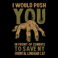 Push You In Zombies To Save My Oriental Longhair Cat Funny T Shirt Men's 3/4 Sleeve Pajama Set | Artistshot