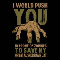 Push You In Zombies To Save My Oriental Shorthair Cat Funny T Shirt Men's Long Sleeve Pajama Set | Artistshot