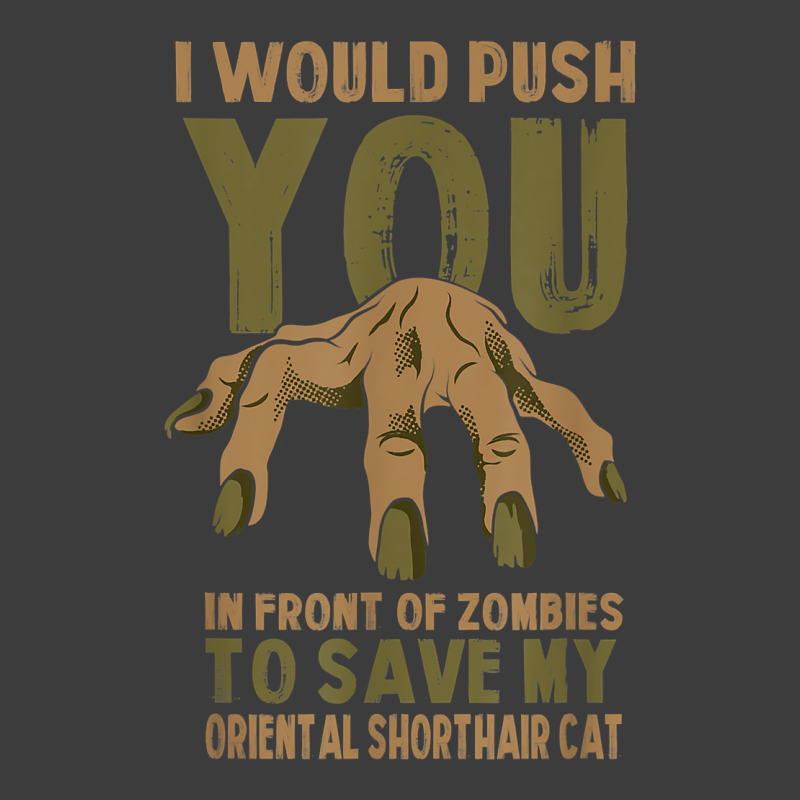 Push You In Zombies To Save My Oriental Shorthair Cat Funny T Shirt Men's Polo Shirt | Artistshot