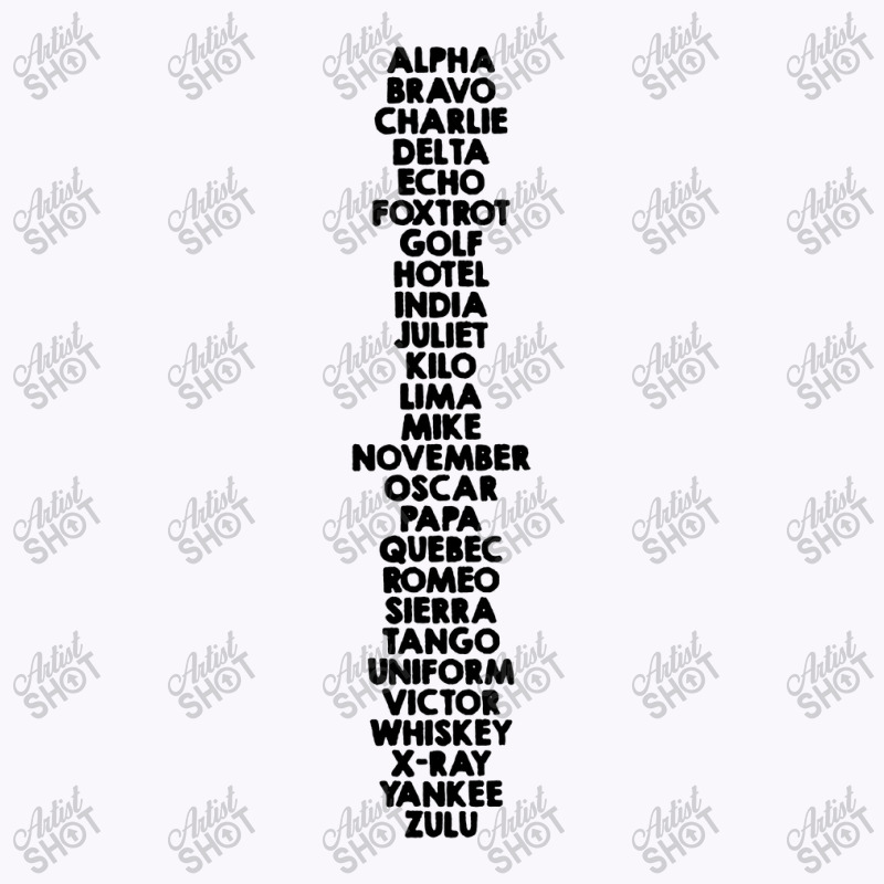 Phonetic Alphabet Tank Top | Artistshot