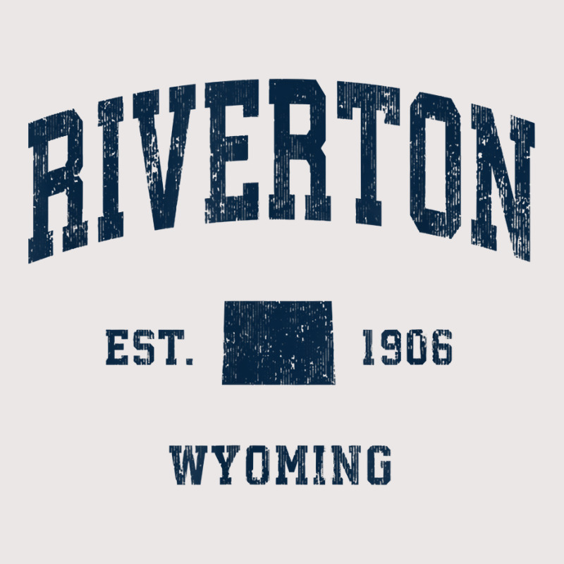 Riverton Wyoming Wy Vintage Athletic Navy Sports Design T Shirt Pocket T-shirt | Artistshot