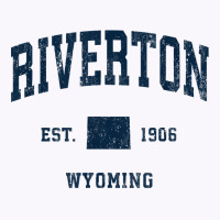 Riverton Wyoming Wy Vintage Athletic Navy Sports Design T Shirt Tank Top | Artistshot