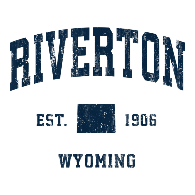 Riverton Wyoming Wy Vintage Athletic Navy Sports Design T Shirt Unisex Hoodie | Artistshot