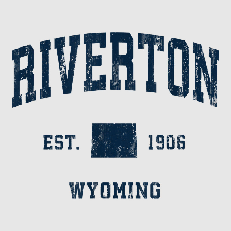 Riverton Wyoming Wy Vintage Athletic Navy Sports Design T Shirt Hoodie & Jogger Set | Artistshot