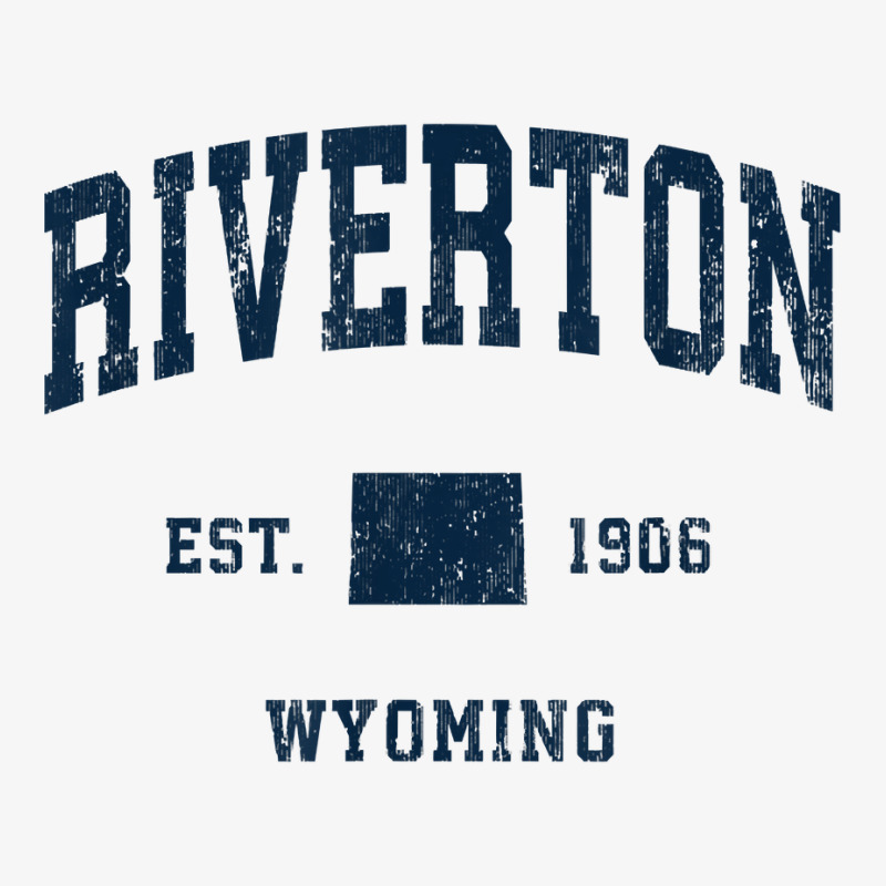 Riverton Wyoming Wy Vintage Athletic Navy Sports Design T Shirt Champion Hoodie | Artistshot