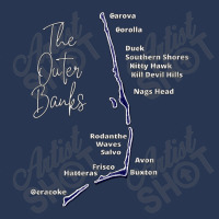 The Outer Banks Map In Blue  Outer Banks Map Men Denim Jacket | Artistshot