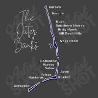 The Outer Banks Map In Blue  Outer Banks Map Vintage T-shirt | Artistshot