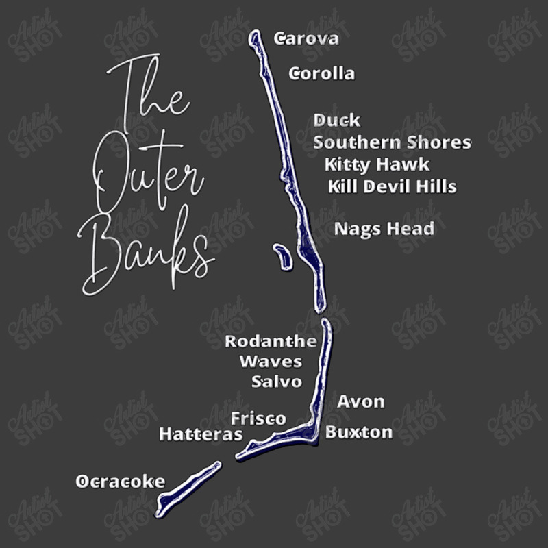 The Outer Banks Map In Blue  Outer Banks Map Men's Polo Shirt | Artistshot