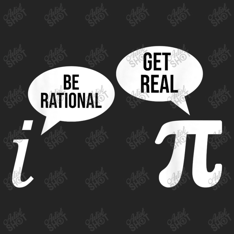 Pi Day Be Rational Get Real Funny Math Equation Teacher Nerd Games Cha 3/4 Sleeve Shirt by Brynlee-Everett | Artistshot