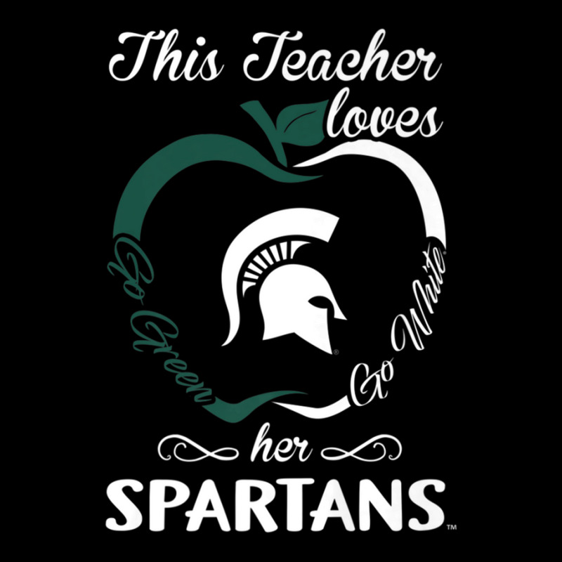 Michigan State Spartans Teachers Love Apple Outline Pocket T-shirt | Artistshot