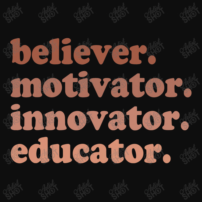 Back To School Believer Motivator Innovator Educator Teacher Crop Top by CUSER3772 | Artistshot