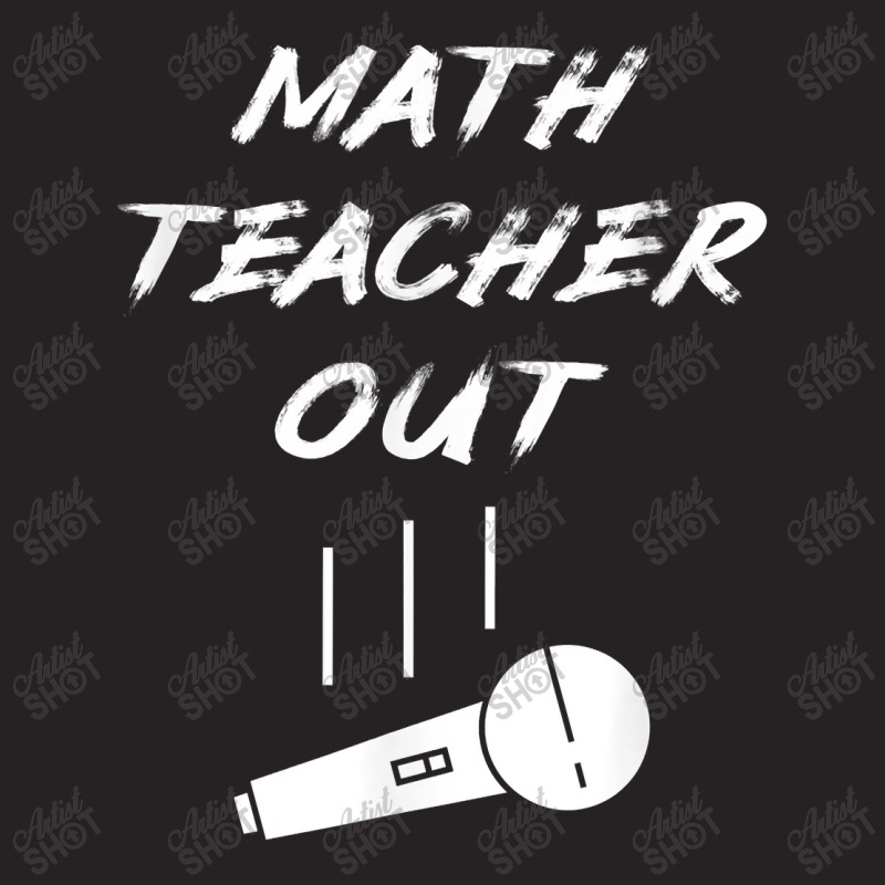 Retired Math Teacher Out Mic Drop End Of School Year Funny Design Char Vintage Cap | Artistshot