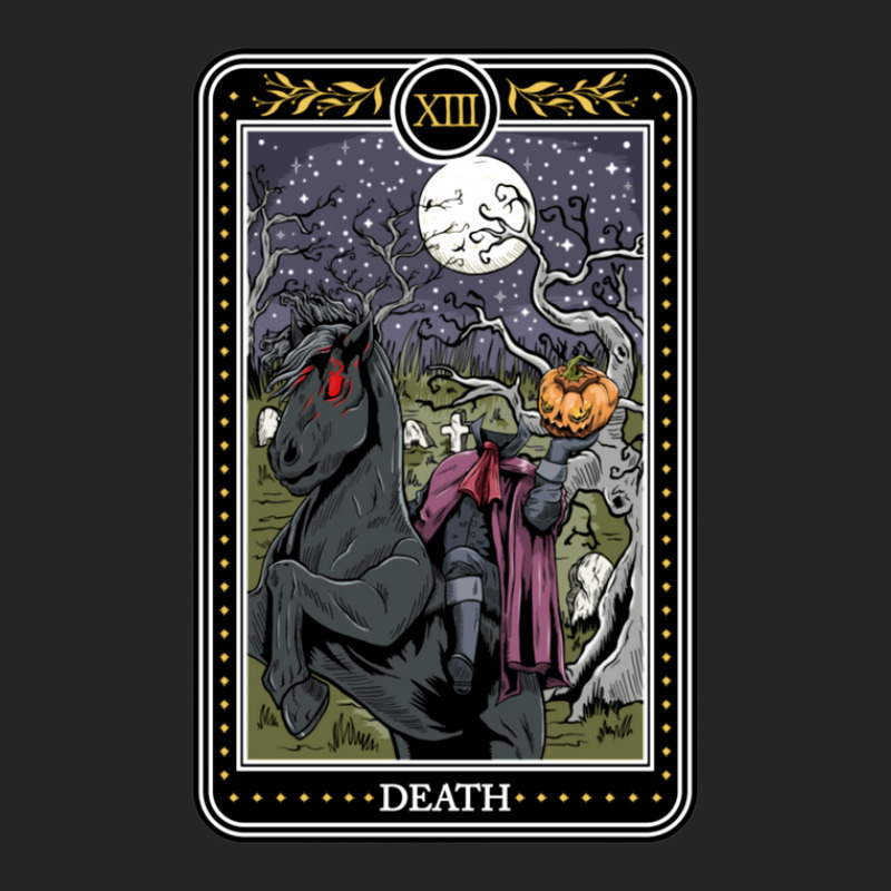 Death Tarot Card Graphic Halloween Pumpkin Horseman Pullover Hoodie Unisex Hoodie by Premium | Artistshot